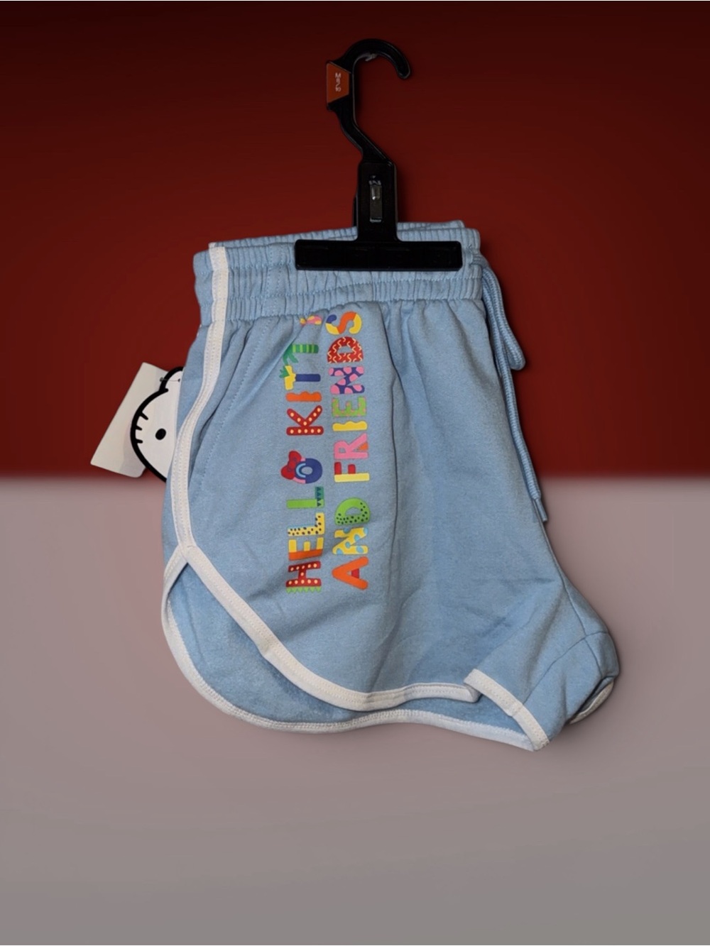 Sanrio Light Blue Athletic Shorts with White Trim